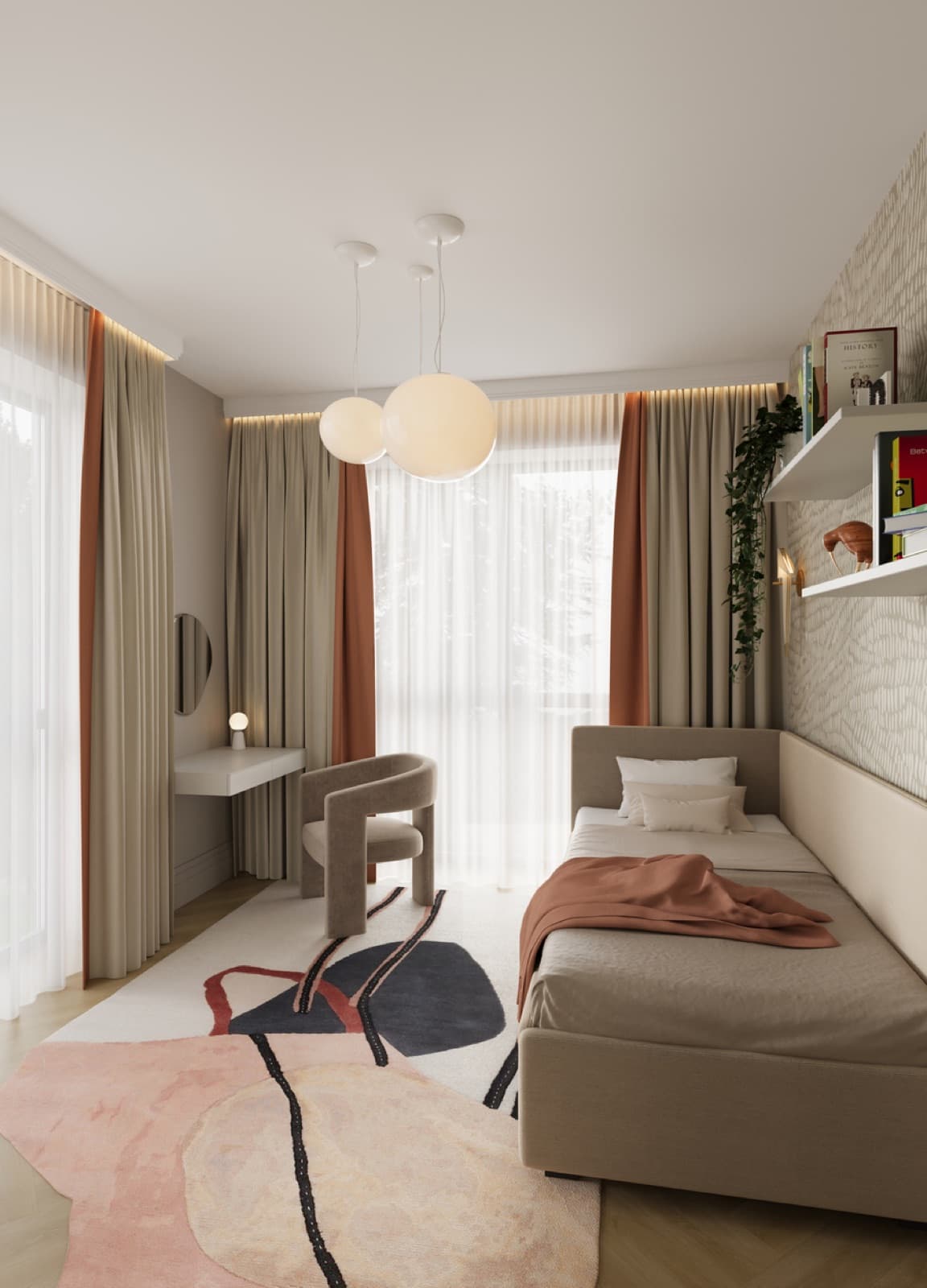 Bordo Rezidences — apartment interior render.