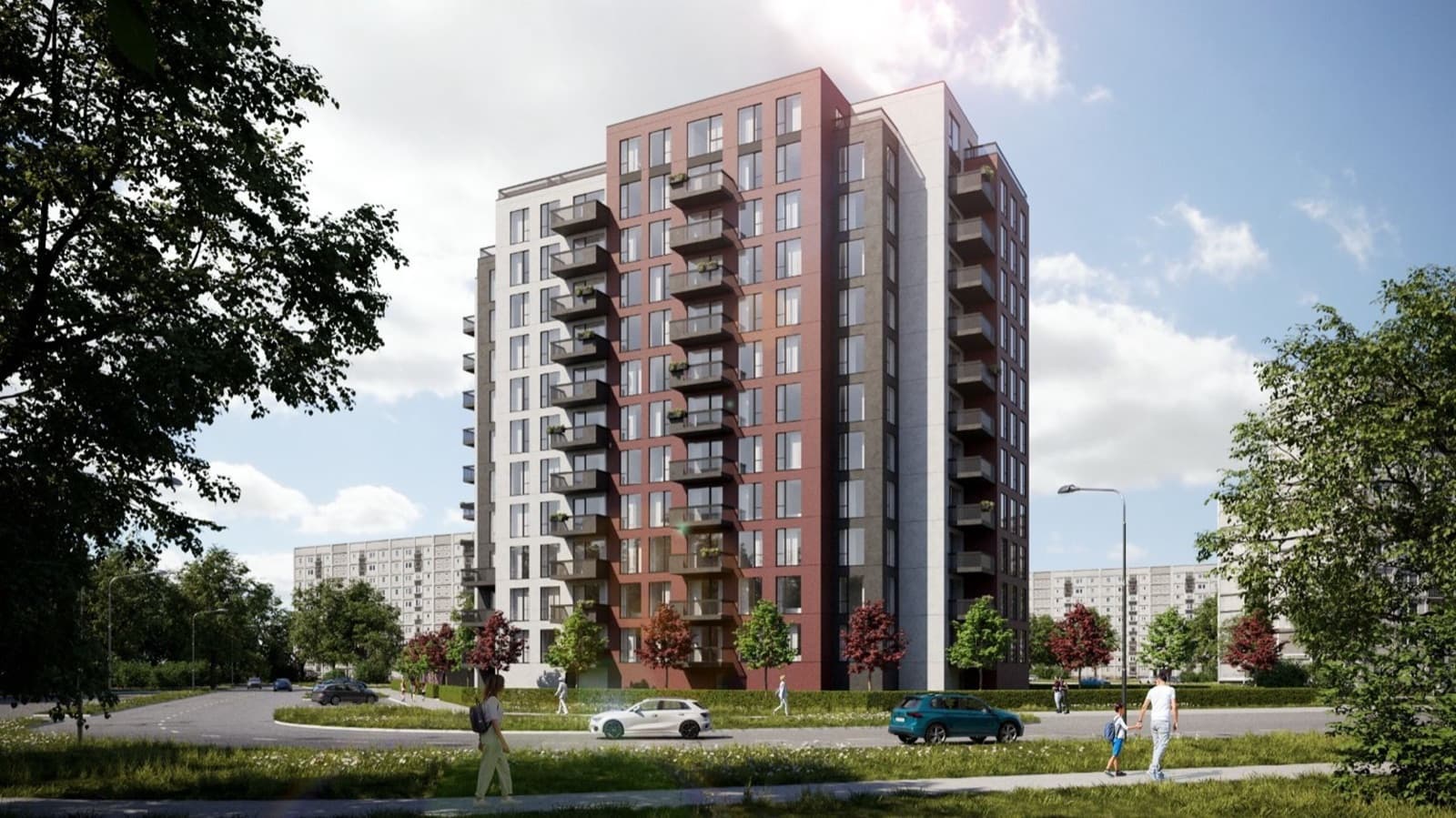 Jāņa Endzelīna Street 11 — planned 13-story residential building, Riga.
