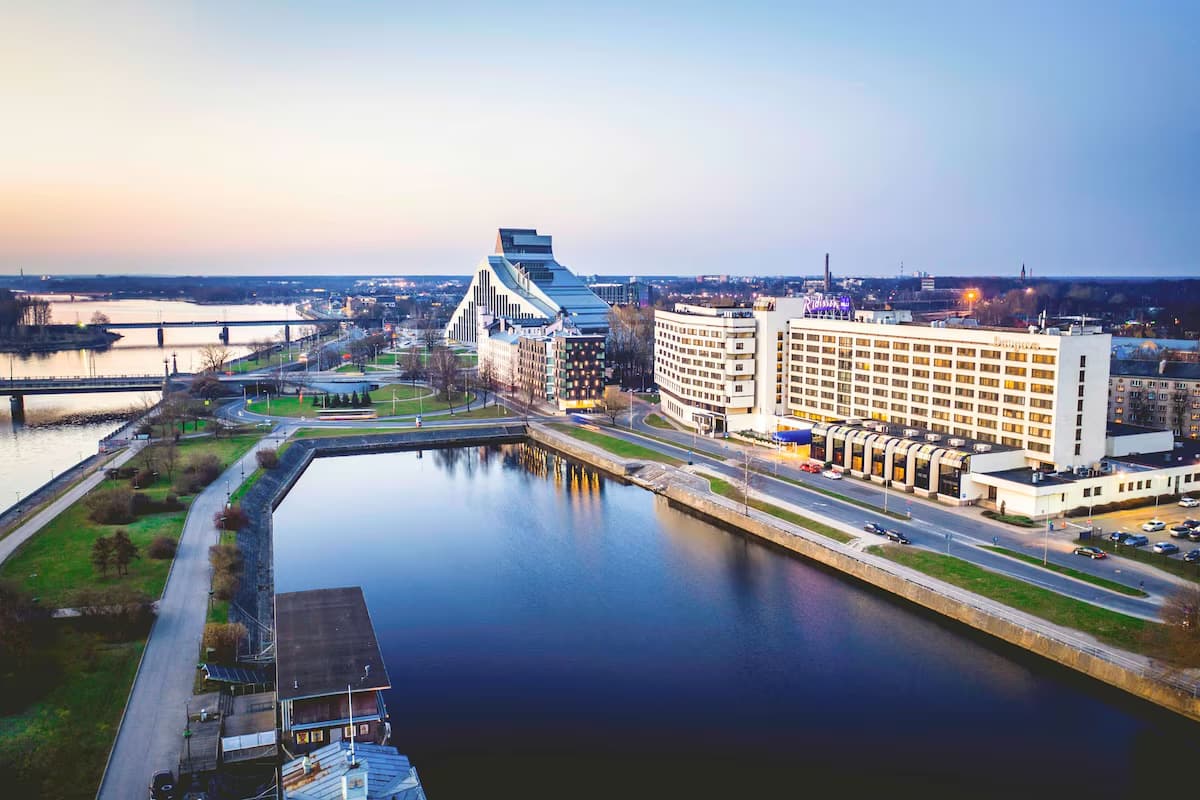 Radisson Blu Hotel & Spa, Daugava Riga on the Daugava riverfront, Riga.