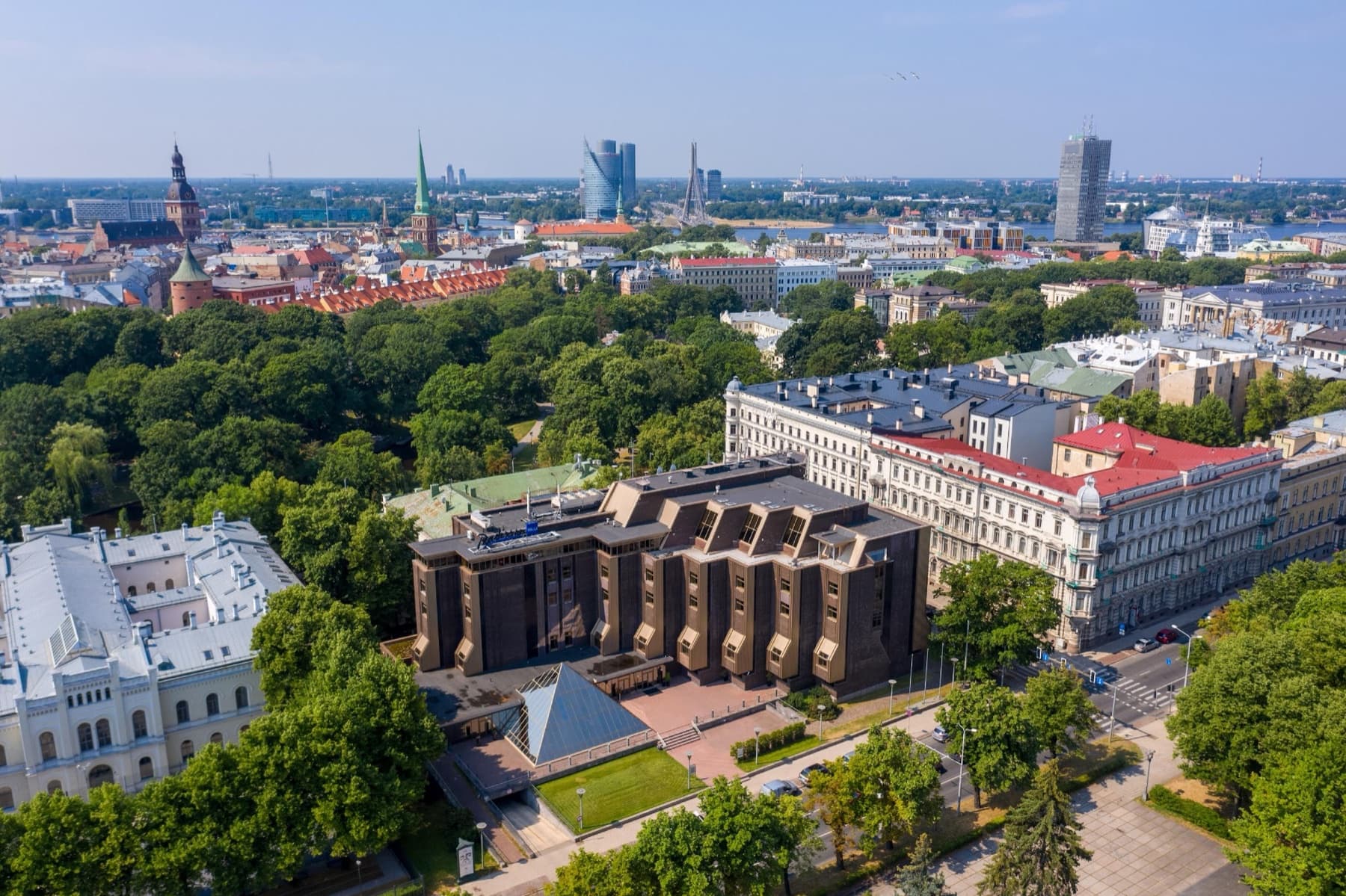 Radisson Blu Ridzene Hotel, Riga overlooking Esplanade Park, Riga.