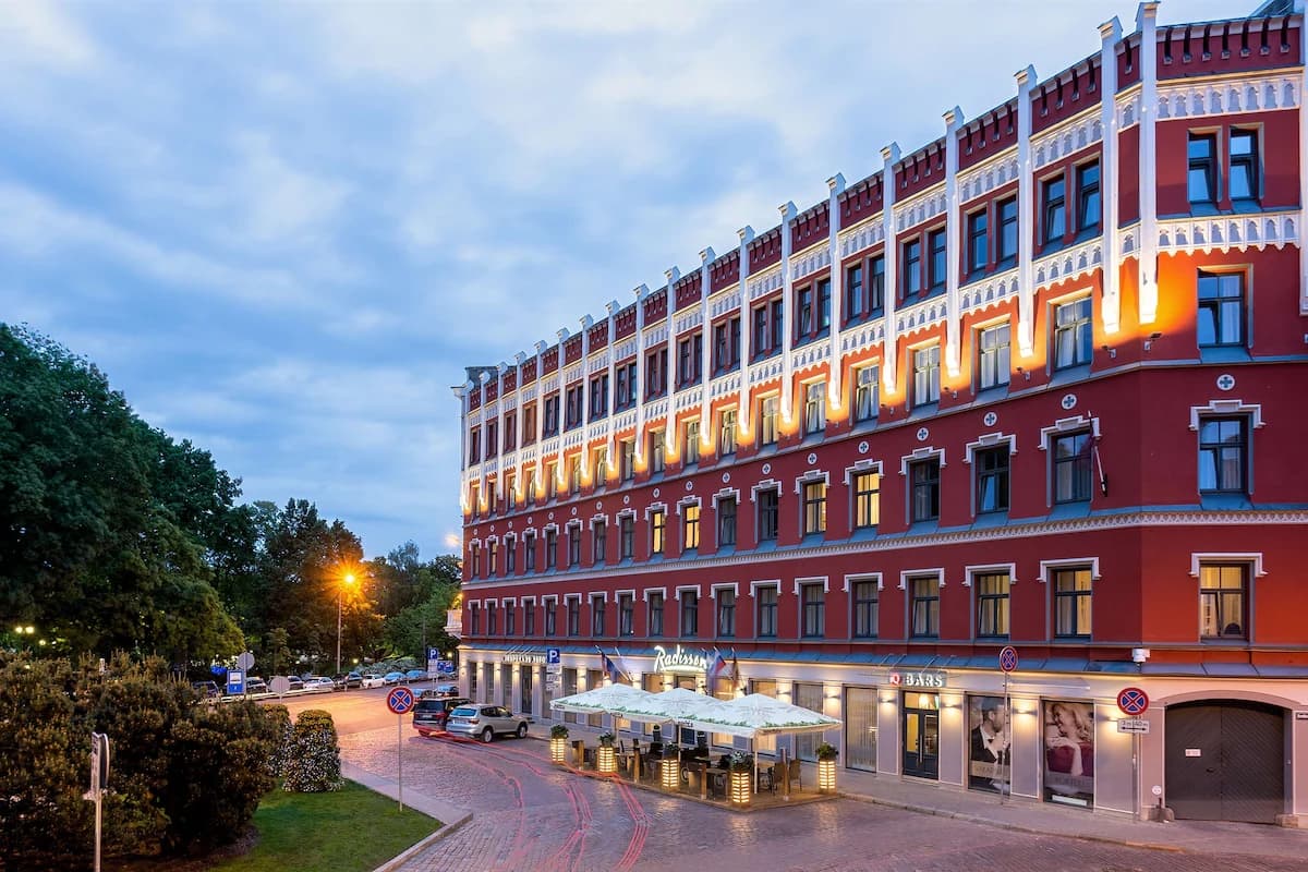 Radisson Hotel Old Town Riga, a 19th-century landmark by Bastejkalns Park.
